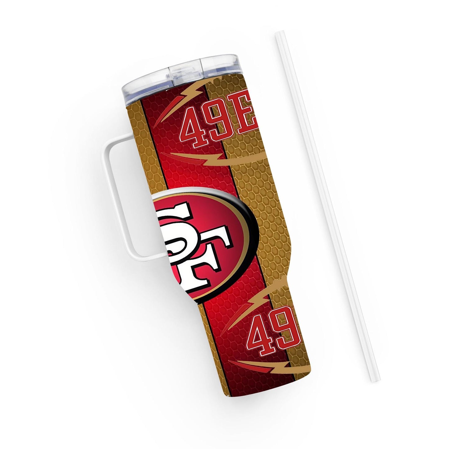 49ers 40oz Tumbler Wrap PNG, San Francisco Football Tumbler Sublimation for Digital Download, 49ers 40oz Tumbler Wrap, Niners Sublimation