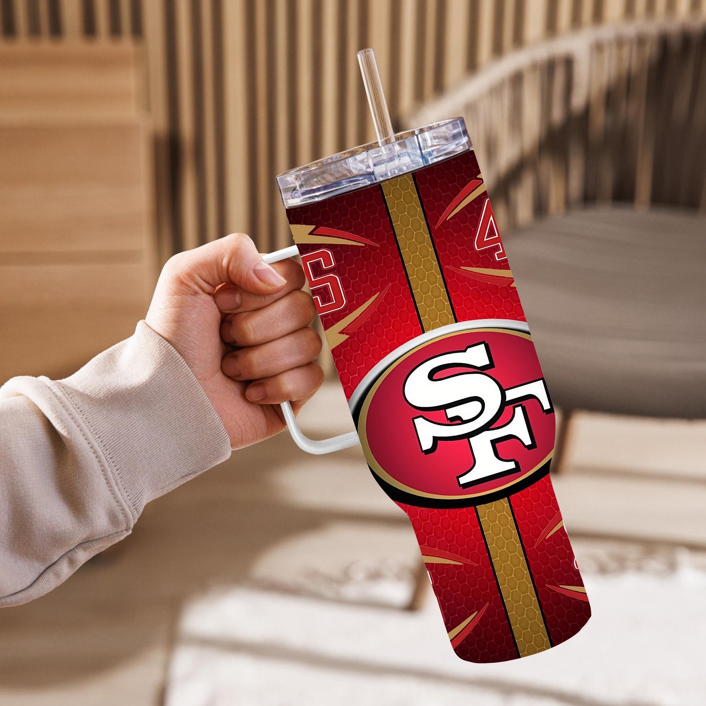 49ers 40oz Tumbler Wrap PNG, San Francisco Football Tumbler Sublimation for Digital Download, 49ers 40oz Tumbler Wrap, Niners Sublimation