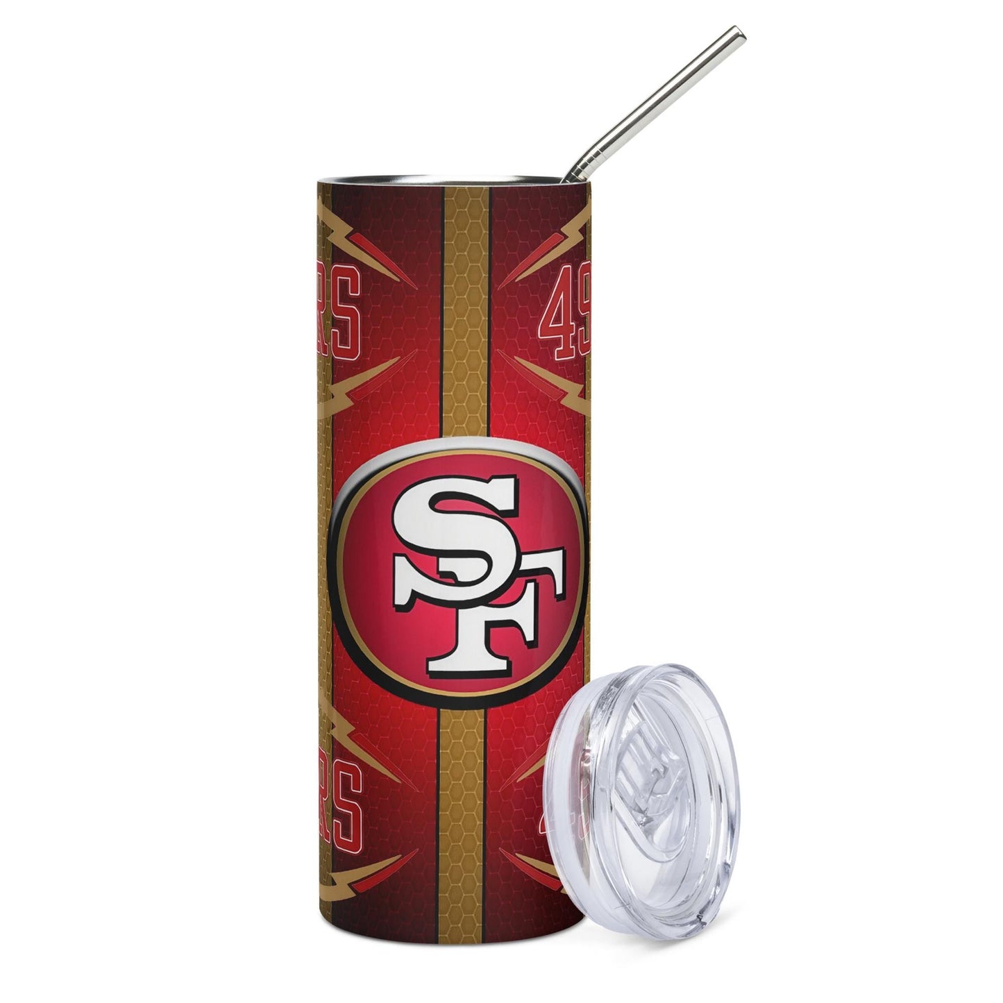 49ers Tumbler Sublimation Design, Niner Football sublimation, 20oz Skinny Tumbler PNG Digital Download, San Francisco Tumbler Wrap Png File