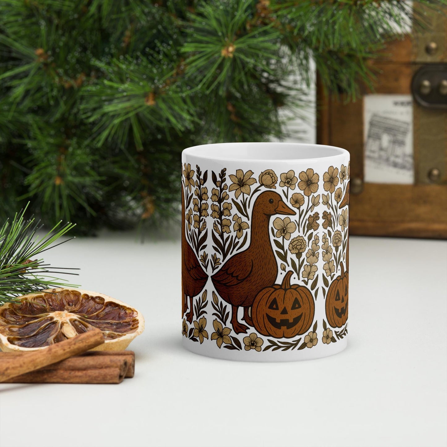 Fall Goose Halloween PNG, Goose Halloween sticker Png file, Floral Pumpkin Design Digital Download,Halloween Design with Goose and Pumpkins