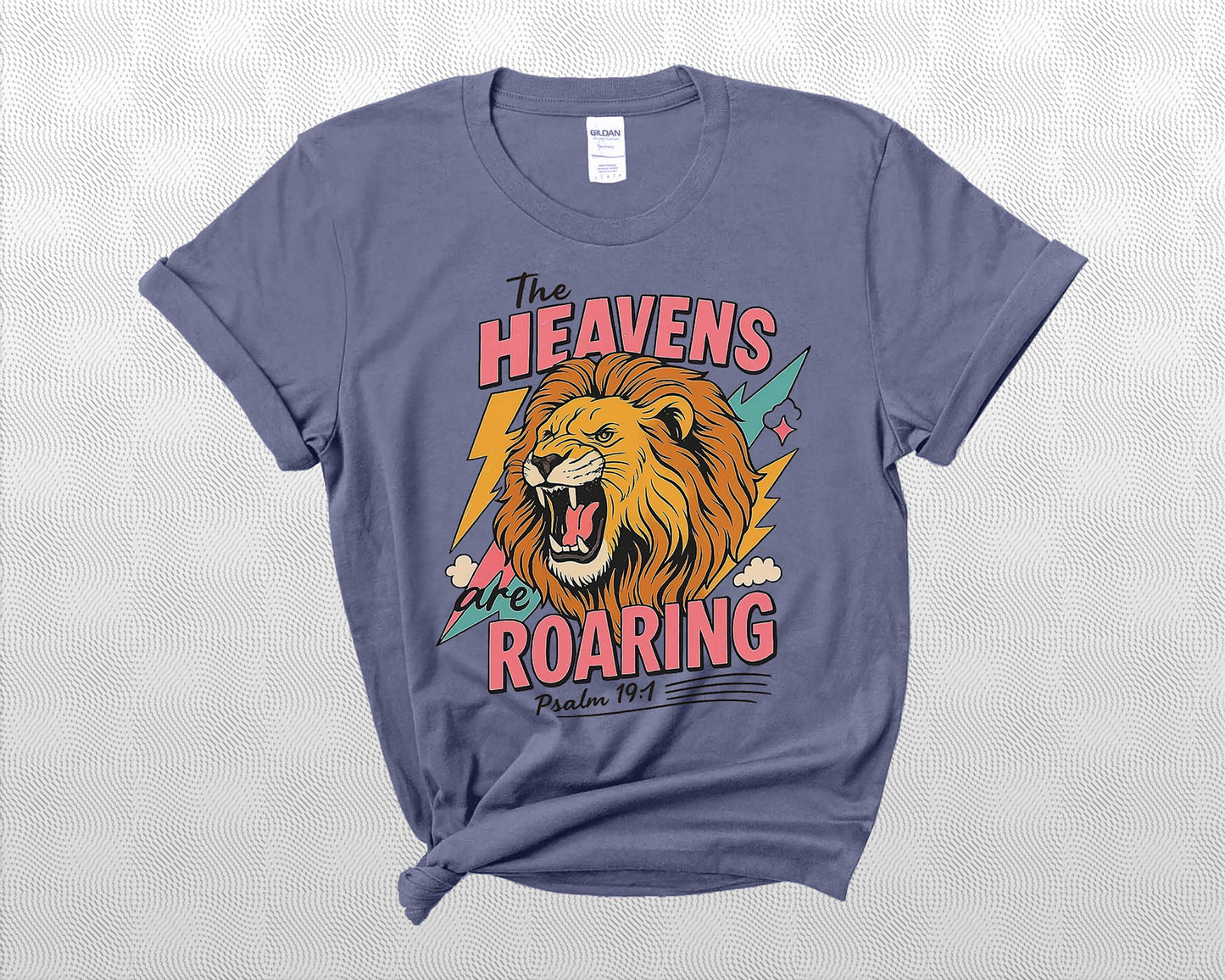 Lion Roar Christian Shirt Design, The Heavens are Roaring png, Psalm 19:1 png, Bible verse png, Faith sayings, Bible quote Design, Bible png