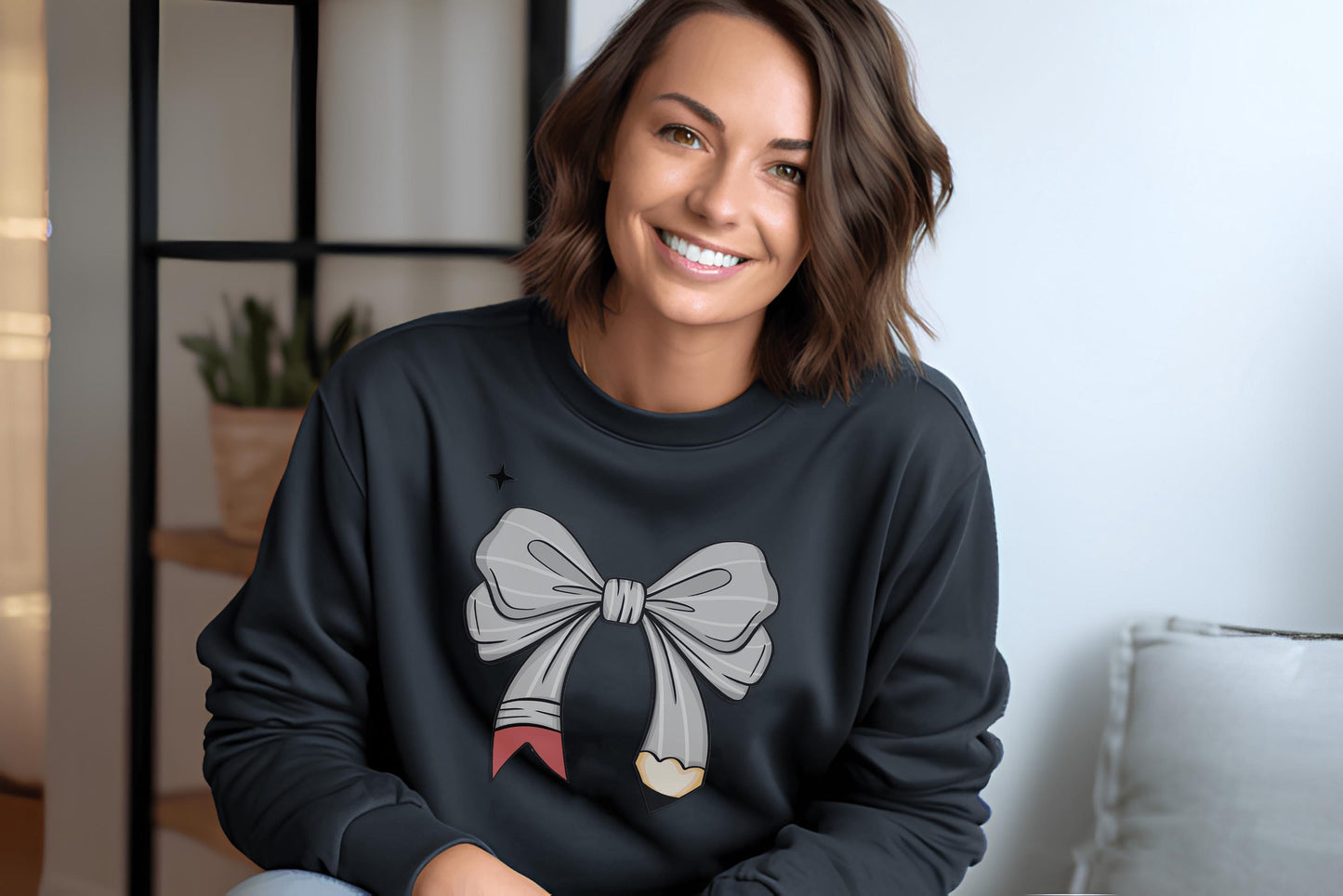 Coquette Pencil Bow png, Teacher Pencil Bow png, Design Bundle PNG/SVG, 6 Pencil Bow pngs, Pencil Coquette design for shirts and and more