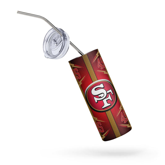 49ers Tumbler Sublimation Design, Niner Football sublimation, 20oz Skinny Tumbler PNG Digital Download, San Francisco Tumbler Wrap Png File