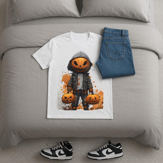 Halloween Clipart of a Jack-o'-Lantern for Sublimation Crafting, Halloween pumpkin head PNG File, Urban jack o lantern digital download,